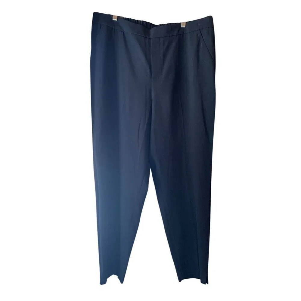 Banana Republic Mens Navy Blue Tapered Pull On Pants Size 16 Business Casual New
